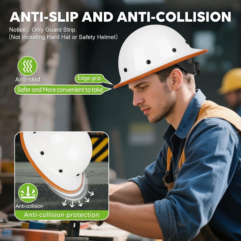 GREEN DEVIL Full Brim Guard, Hard Hat Guard Strip,Hard Hat Accessories for Strengthen Helmet Protection,1PCS Length 36.6in，Not Including Hardhat - Image 4